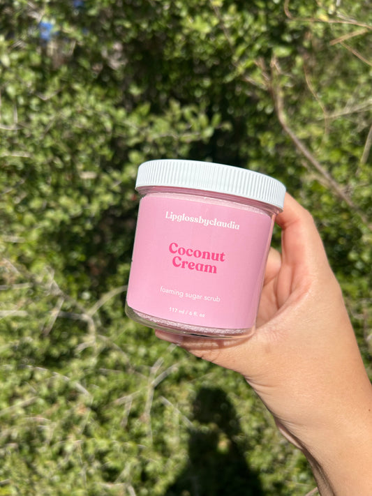 Exfoliating Coconut Cream Foaming Sugar Scrub with Avocado Oil