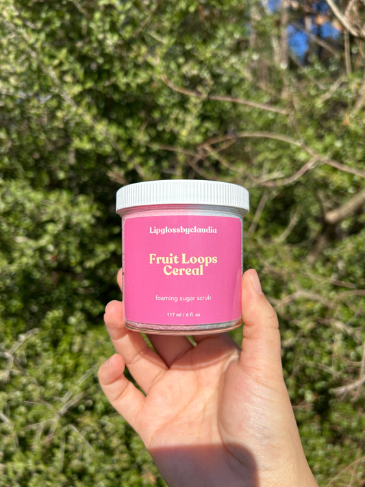 Exfoliating Fruit Loops Foaming Sugar Scrub with Avocado Oil