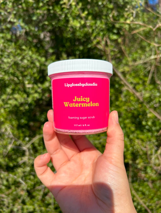 Exfoliating Juicy Watermelon Foaming Sugar Scrub with Avocado Oil