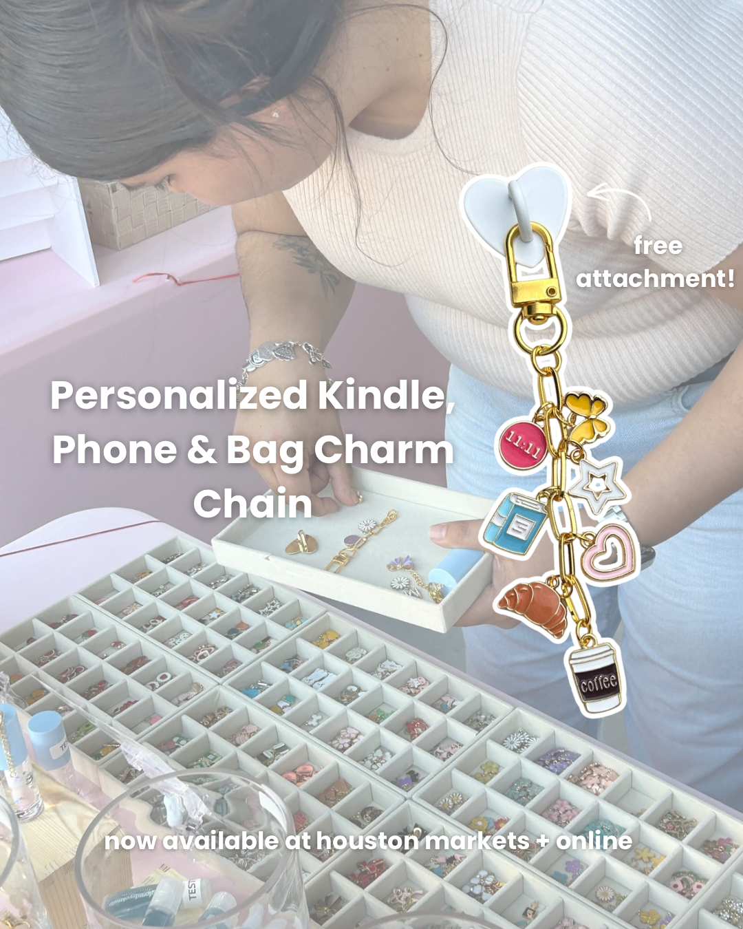 Personalized Kindle, Phone & Bag Charms!